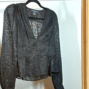 French Connection Textured Blouse, size 2